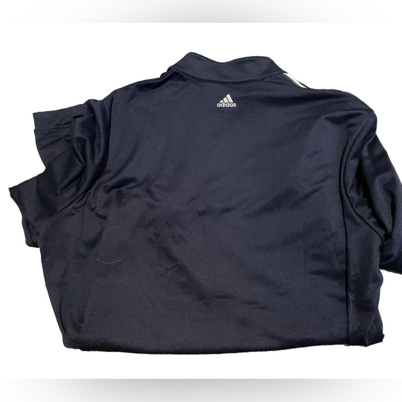 Adidas Men’s Pullover long Sleeve Shirt Half Zip Navy White size XL NWOT - Picture 2 of 3